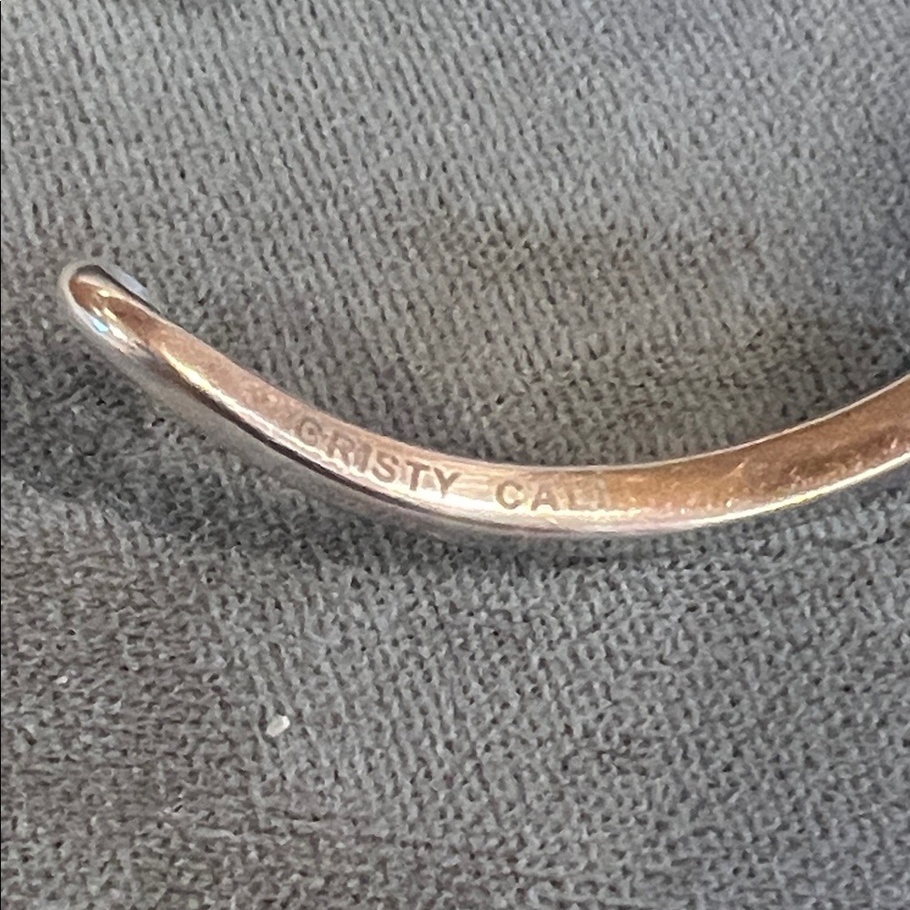 Vintage Cristy Cali Coiled Cuff, solid 21 grams, sterling silver 925 bracelet - Picture 10 of 13